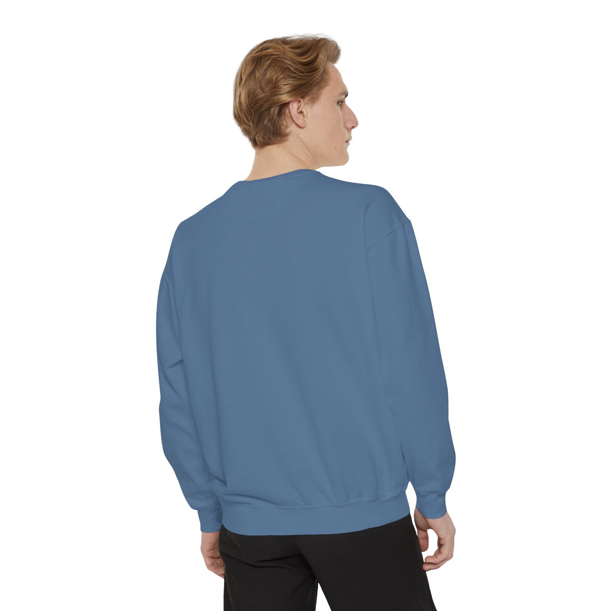 Minimal White Sweatshirt with Subtle Monogram Pocket Graphic