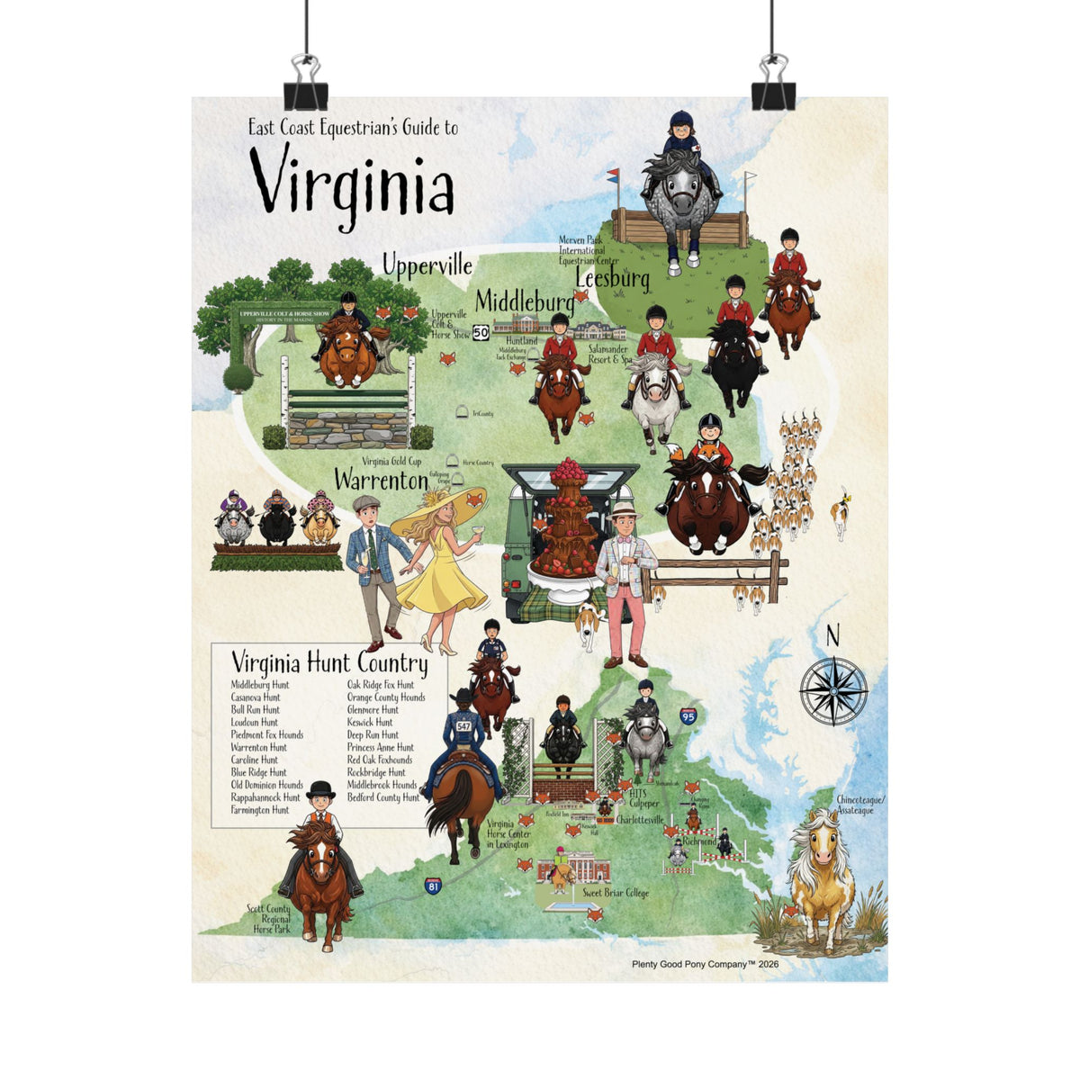 Virginia Horse Country Maps from East Coast Equestrian