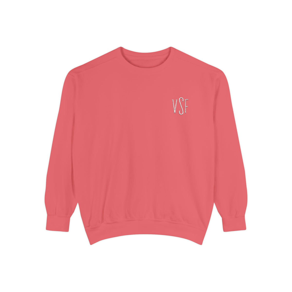 Minimal White Sweatshirt with Subtle Monogram Pocket Graphic