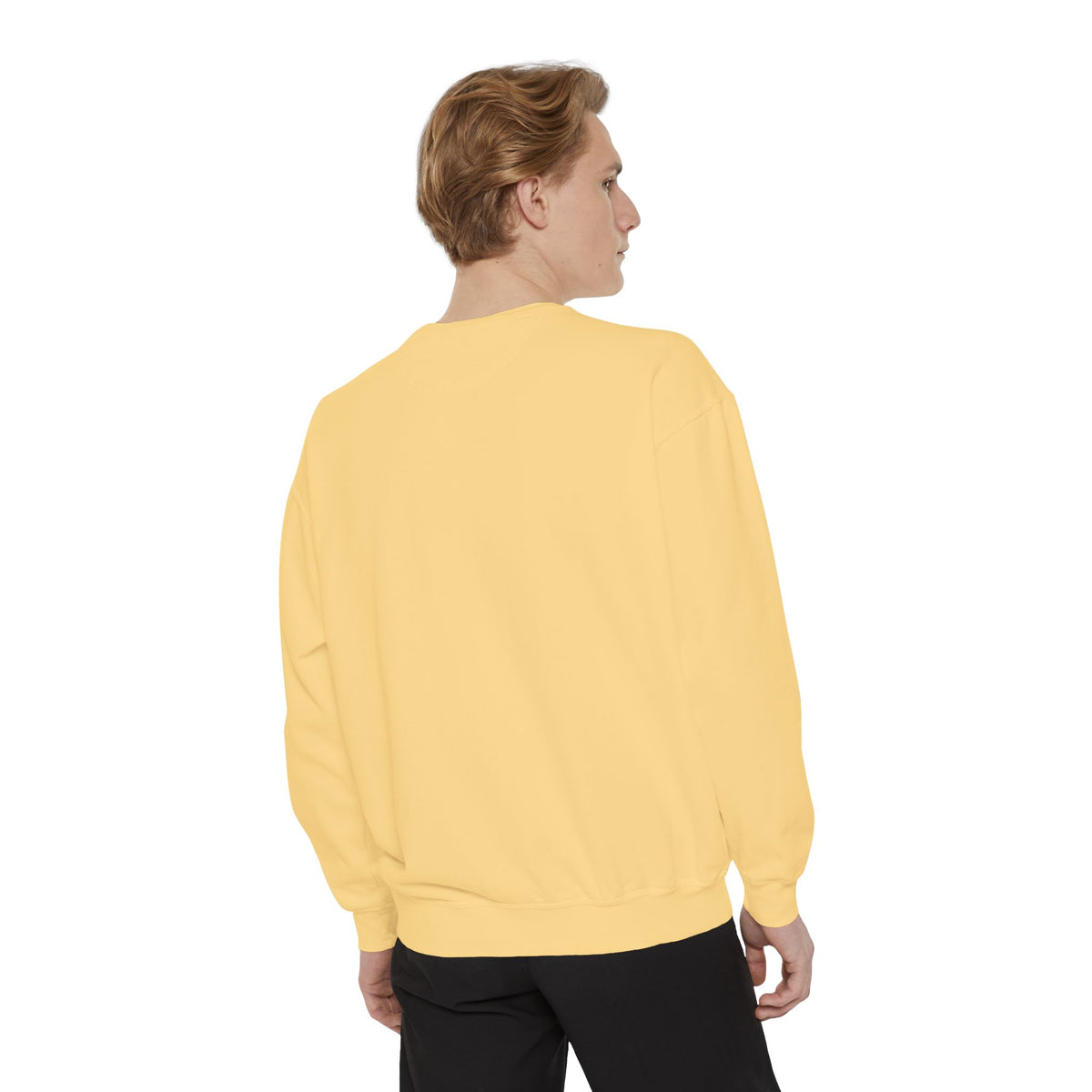 Minimal White Sweatshirt with Subtle Monogram Pocket Graphic