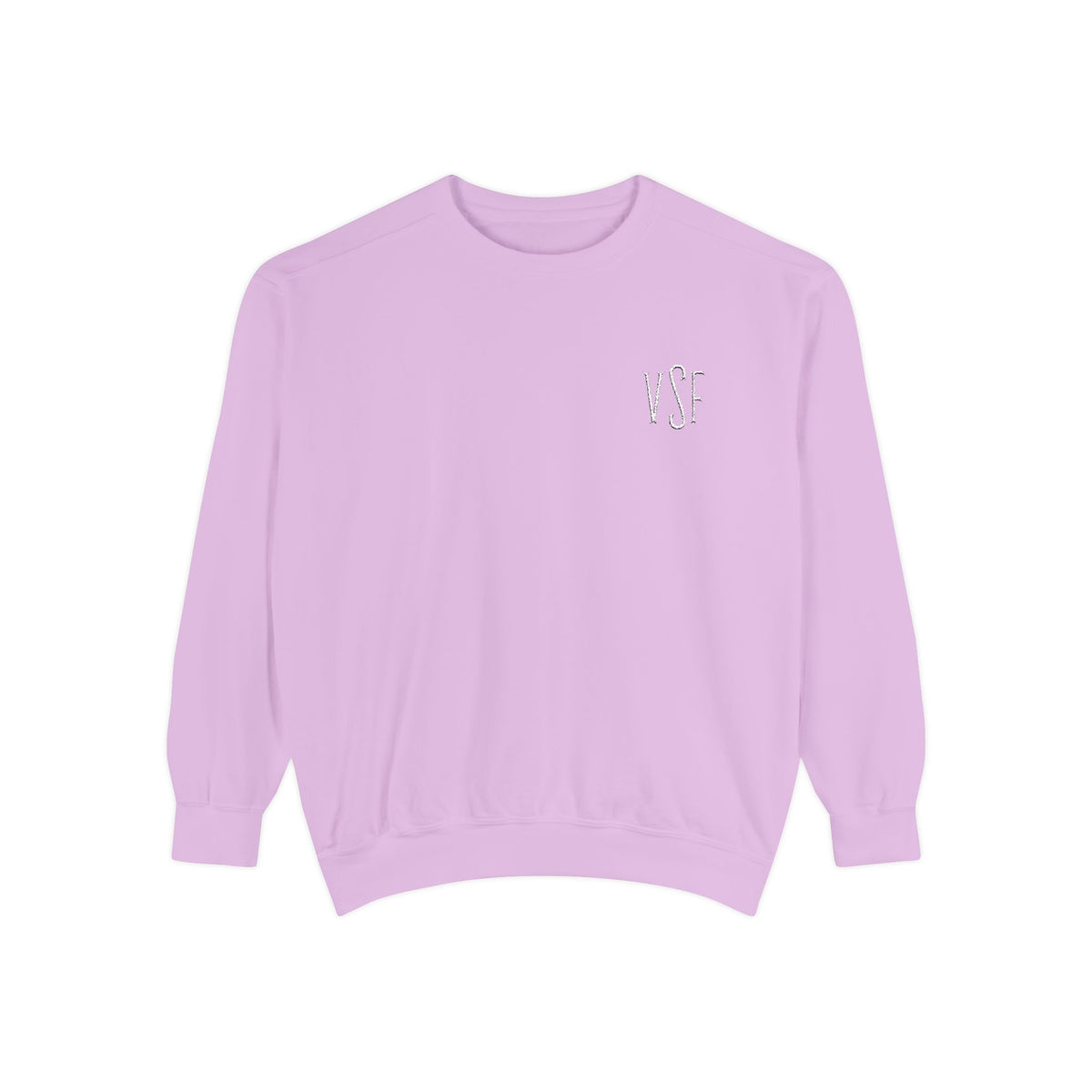 Minimal White Sweatshirt with Subtle Monogram Pocket Graphic
