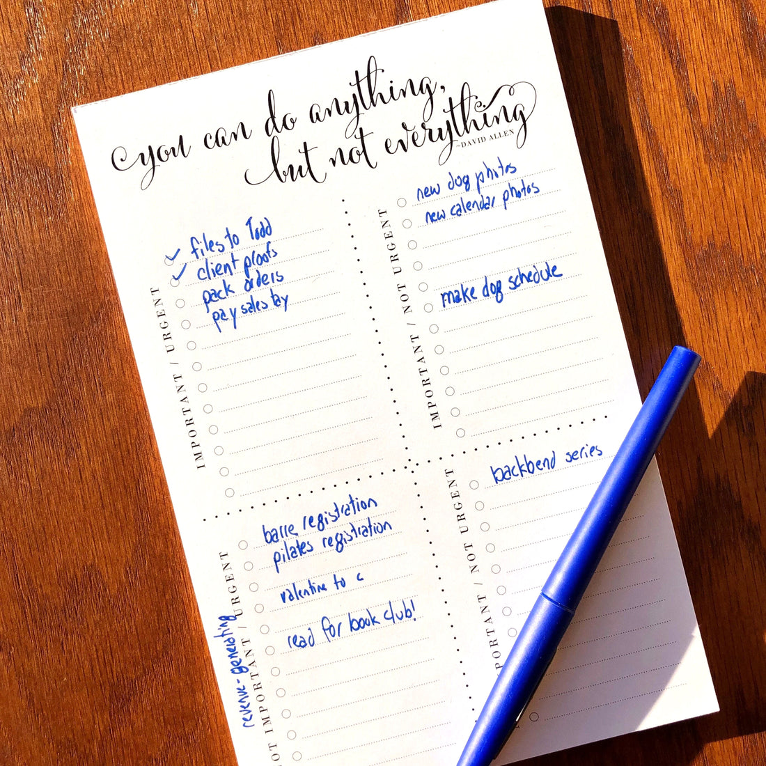 Harnessing my “Obliger” Tendency with the Priority Matrix