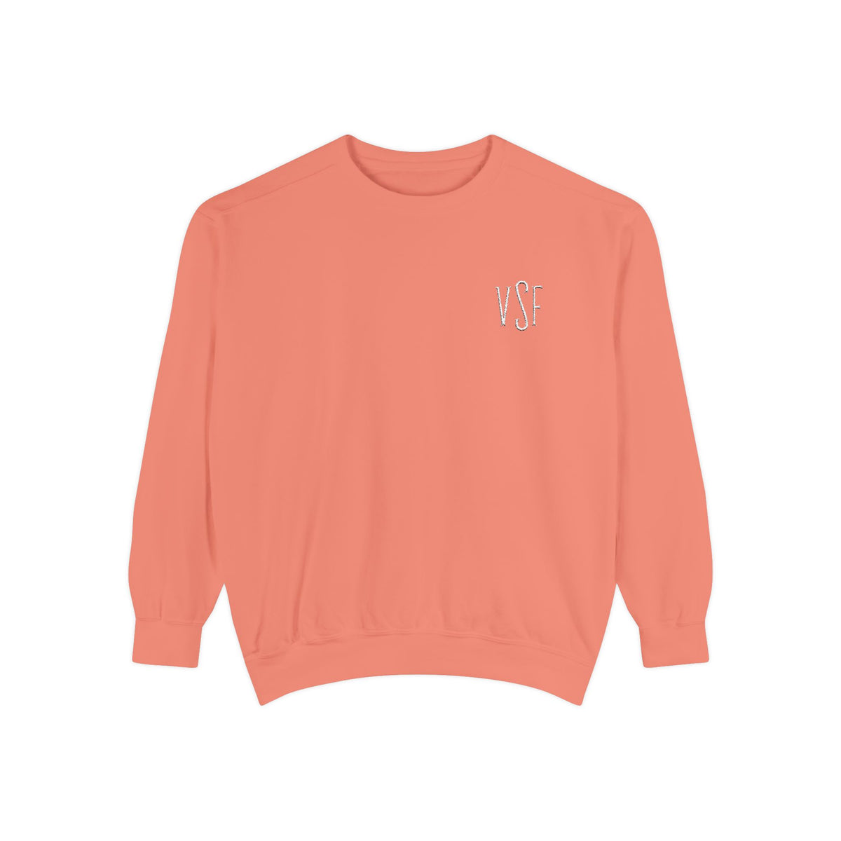 Minimal White Sweatshirt with Subtle Monogram Pocket Graphic