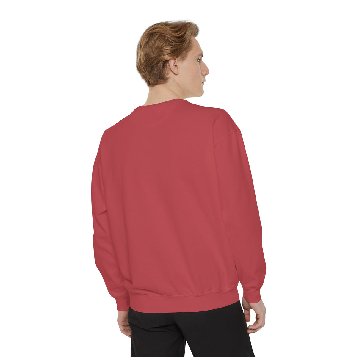Minimal White Sweatshirt with Subtle Monogram Pocket Graphic