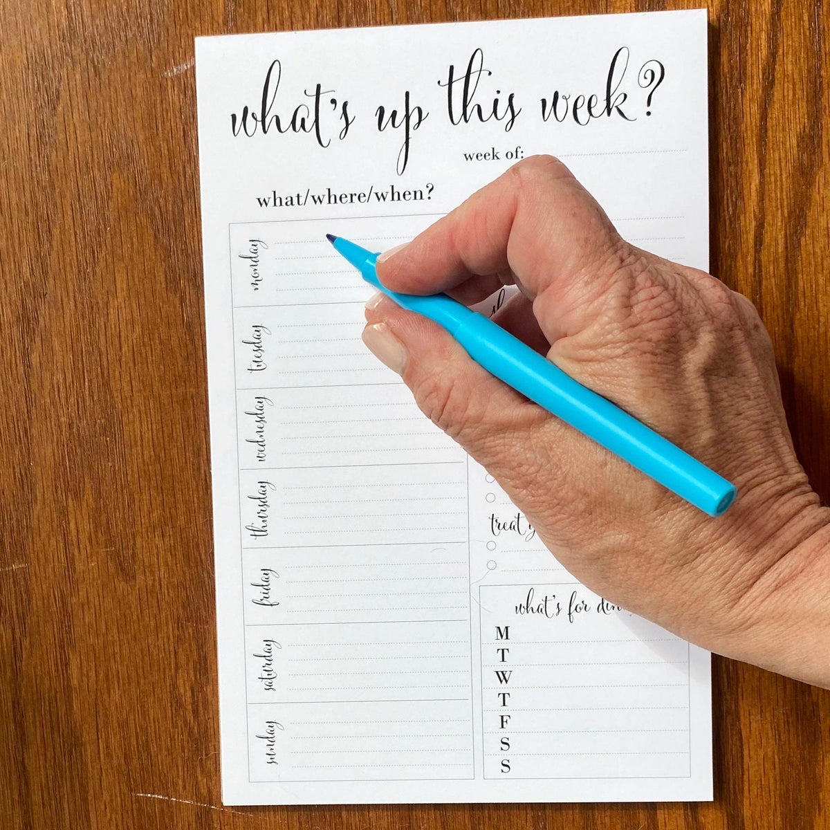 Weekly Planner Pad, Agenda Docket